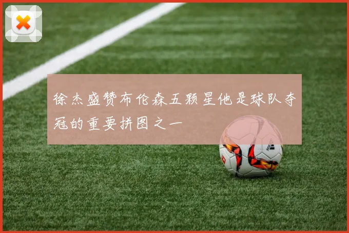 徐杰盛赞布伦森五颗星他是球队夺冠的重要拼图之一
